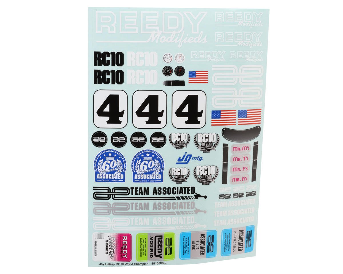 RC10 Jay Halsey WC Decal Sheet, ASC-6398