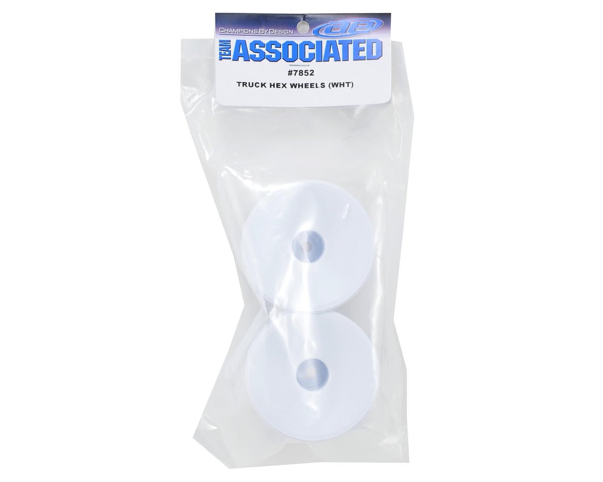 12mm Hex Stadium Truck Dish Wheel (2) (White), ASC-7852