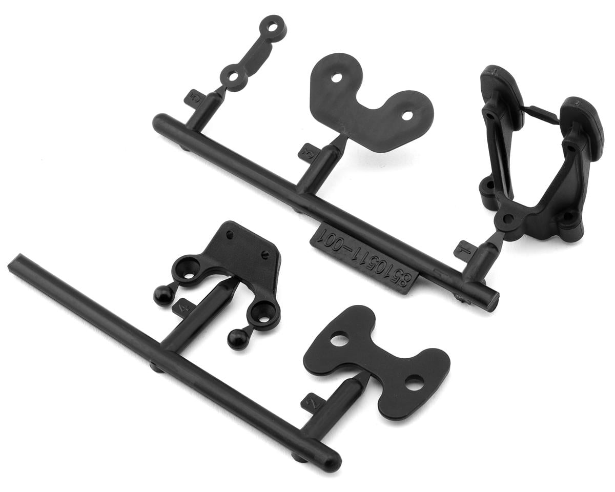 RC10B7 Rear Wing & Body Mounts Set, ASC-92417