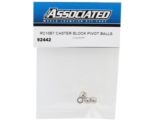 RC10B7 FT Caster Block Pivot Balls (4), ASC-92442