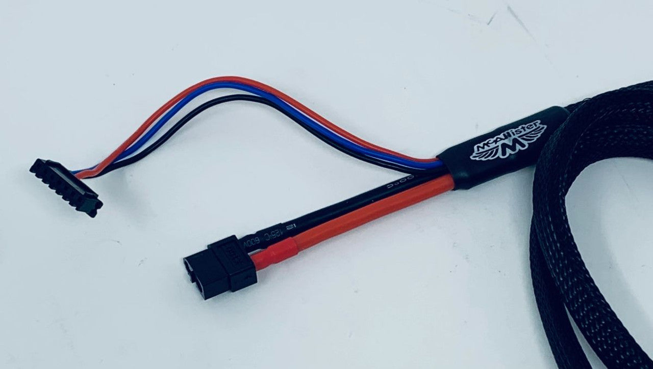 McAllister Racing XT60 to 4/5mm bullet XL Charge Lead 36” for 1s/ 2s
