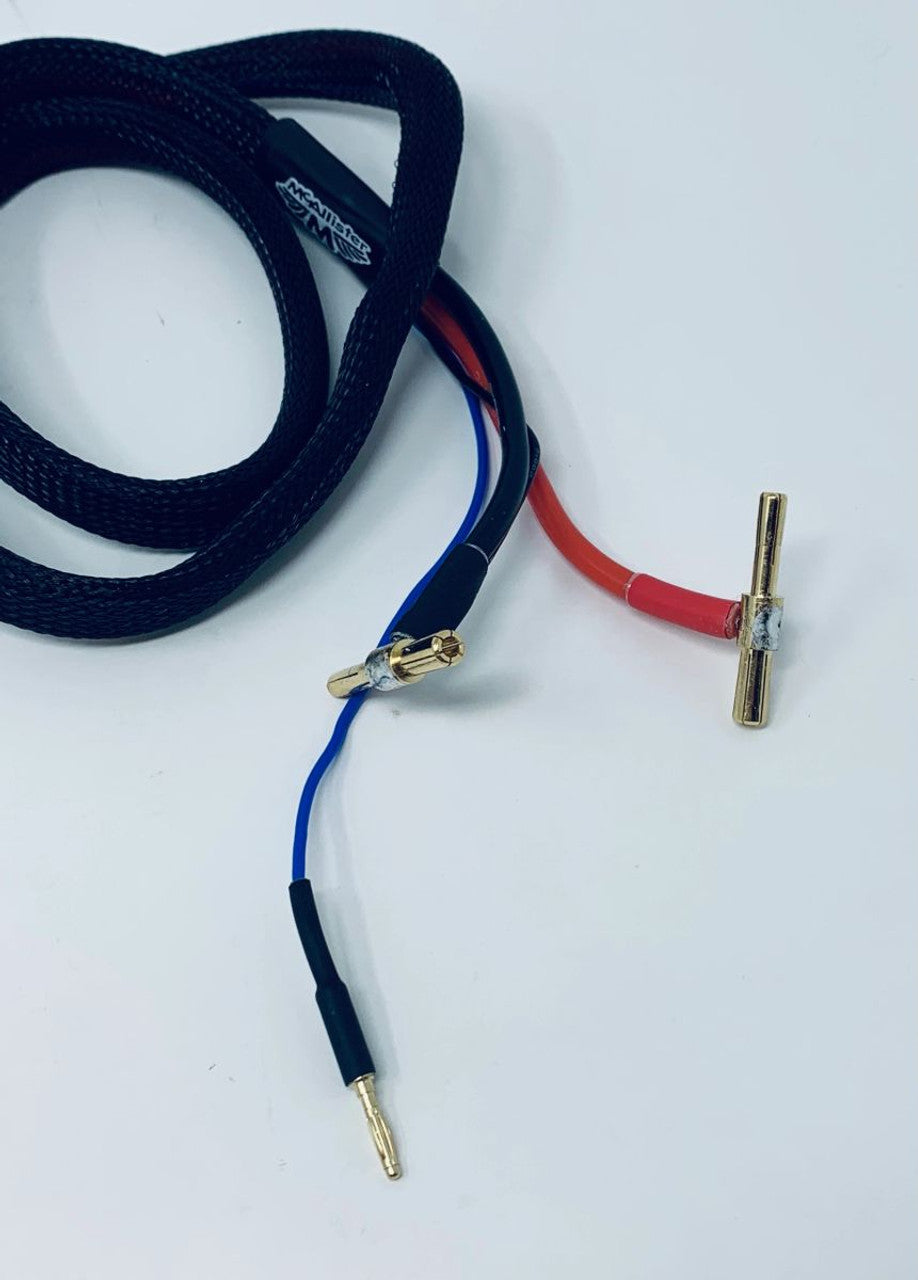 McAllister Racing XT60 to 4/5mm bullet XL Charge Lead 36” for 1s/ 2s