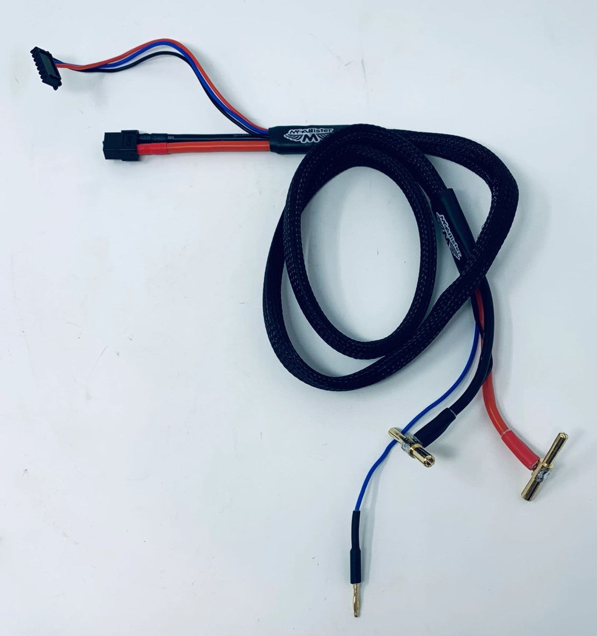 McAllister Racing XT60 to 4/5mm bullet XL Charge Lead 36” for 1s/ 2s