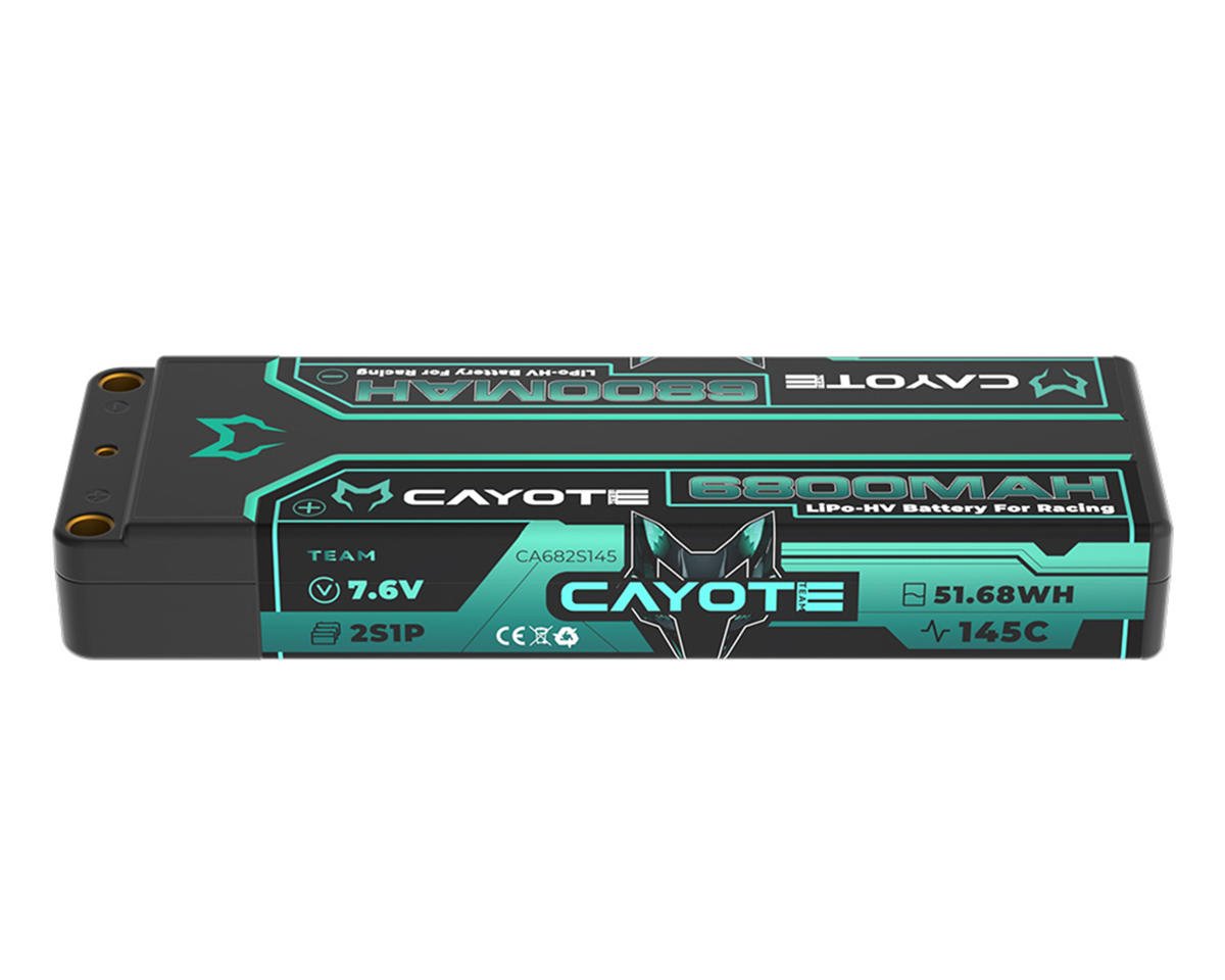 Cayote 2S 145C LCG Stick LiHV Battery (7.6V/6800mAh) w/5mm Bullets, CYE682S145