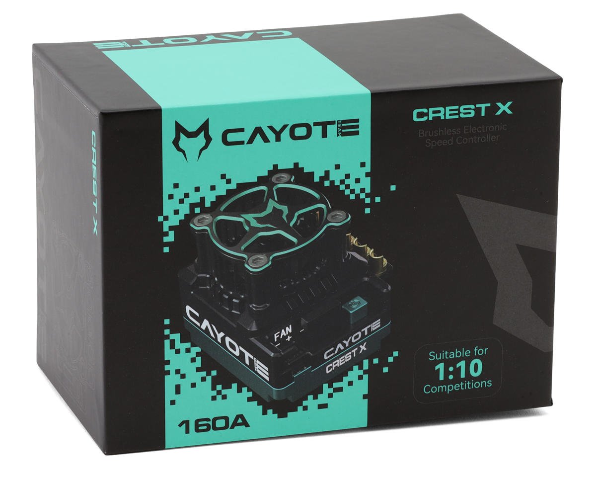 Cayote Crest X 1/10 160A Sensored Brushless Mod Competition ESC, CYEA11001