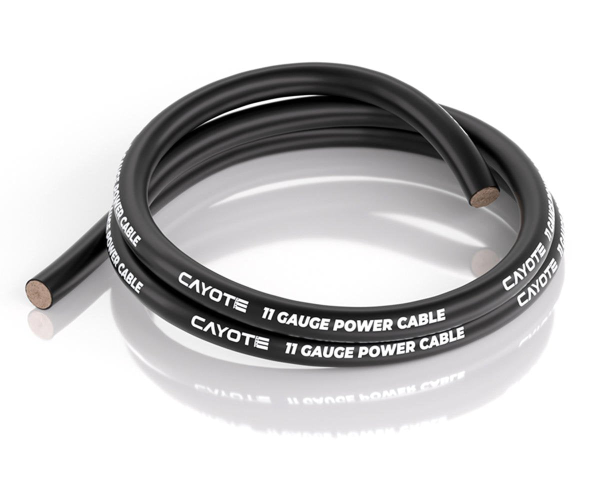 Cayote Thin-Wall Silicone Wire (Black) (1 Meter) (11AWG), CYECW05