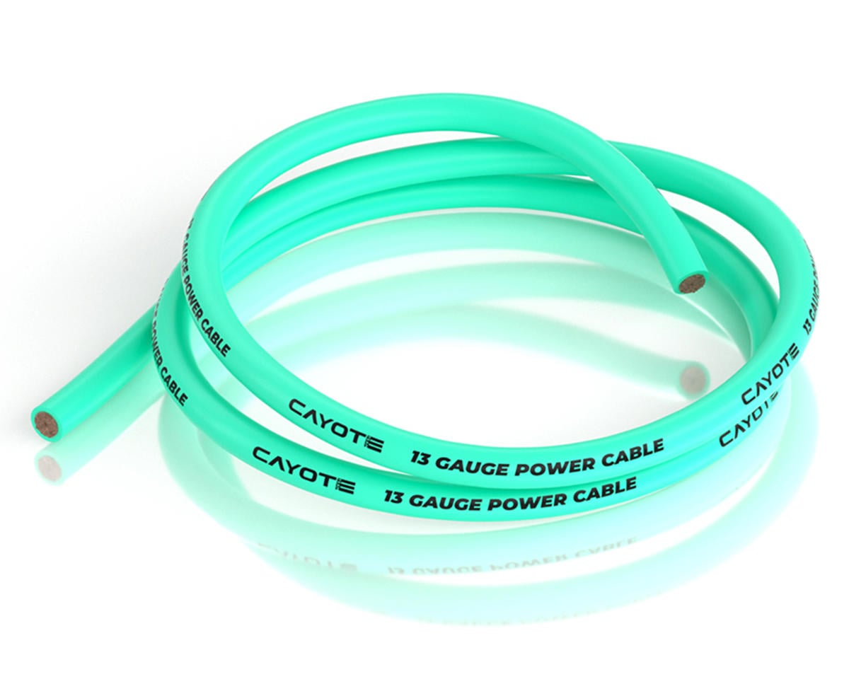 Cayote Thin-Wall Silicone Wire (Aurora Green) (1 Meter) (13AWG), CYECW06