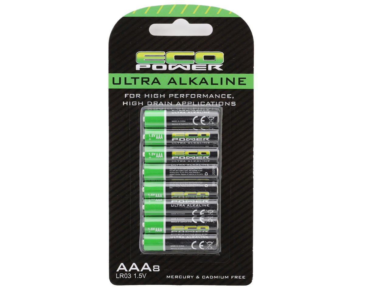 EcoPower Ultra Alkaline AAA Batteries (8) (Mercury & Cadmium Free), ECP-5060