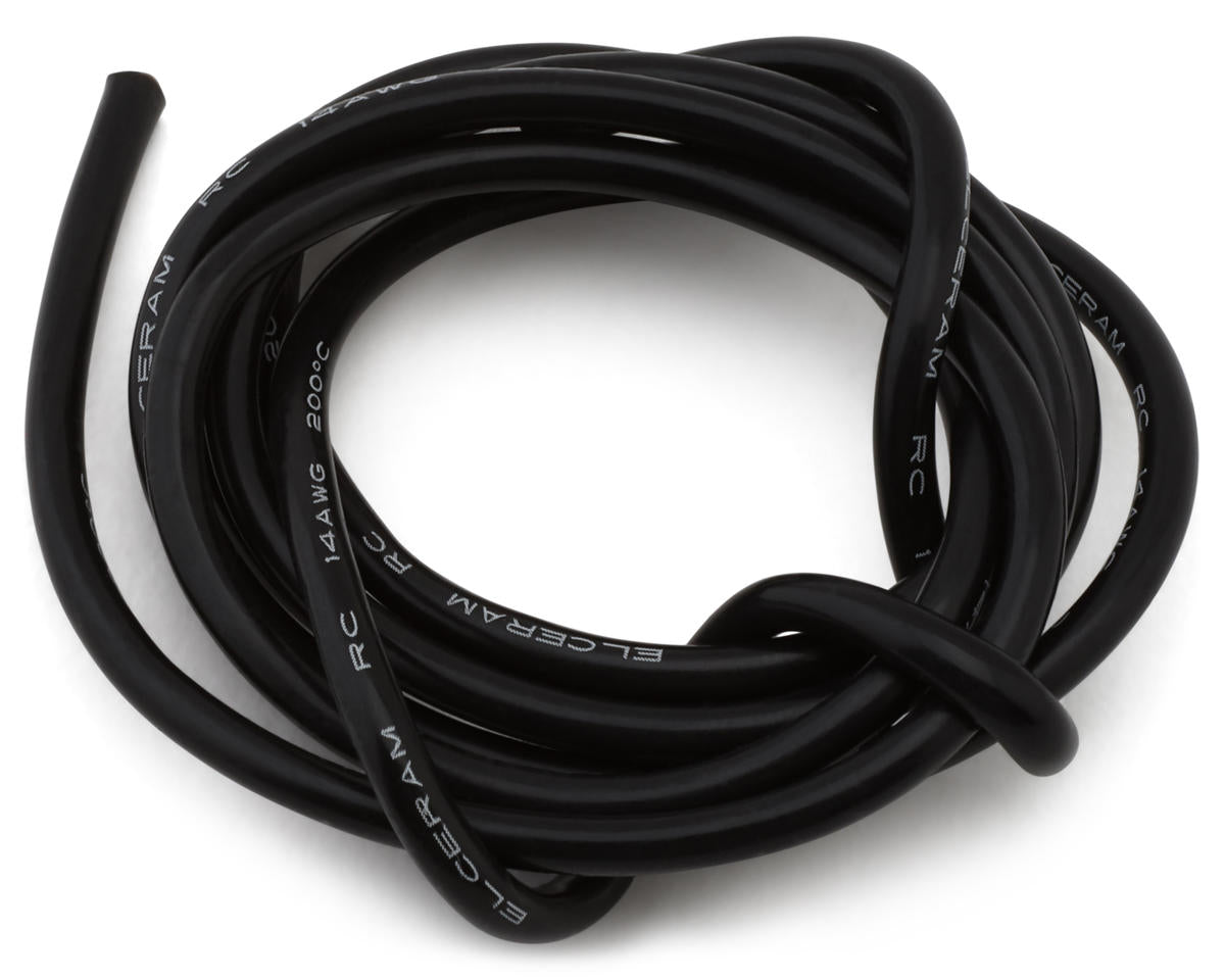 Elceram Silicone Wire 14AWG (Black) (1 Meter), ELC014