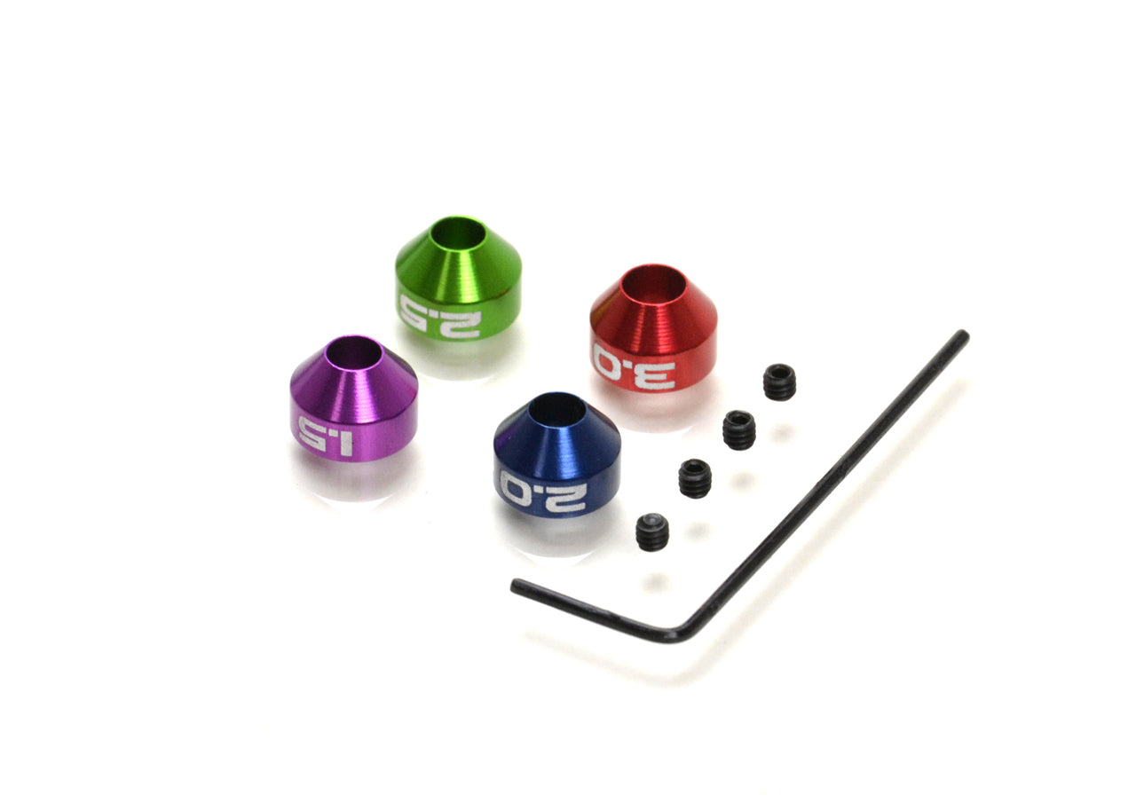 Collar Identification Set, Metric, for Hudy or Protek Hex Wrenches, (4pcs), EXO1860