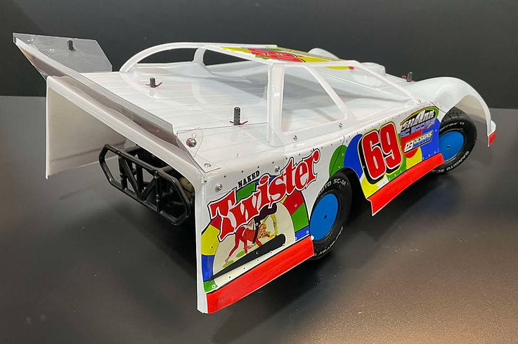 Shark RC The Twister SC Body, shorty spoiler, clear