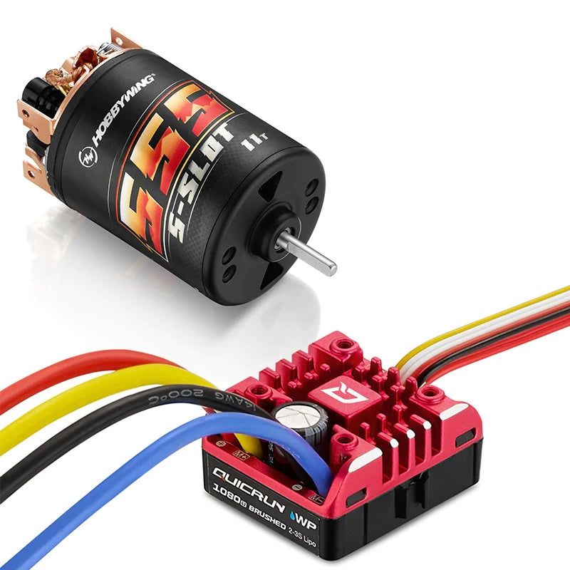QuicRun 1080 G2 ESC with Brushed 555, 11T Motor Combo, HWI-38020351