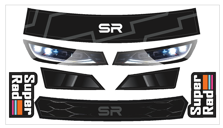SuperRad SR-27 SuperMero 1/10 Oval Stock Car body, SR-27-020