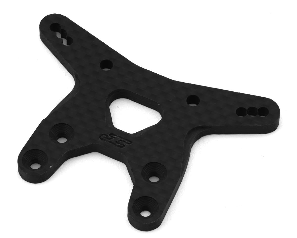 RC10B7 Carbon Fiber Front Shock Tower (Black), JCO5187-2
