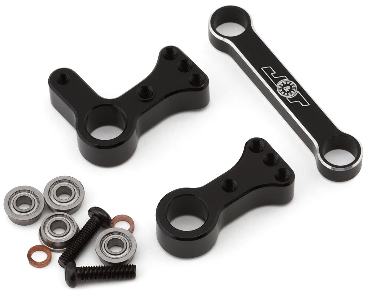 J&T Bearing Co. Custom Works Outlaw 5/Beast Midget Aluminum Steering Bellcrank (Black), JTB-JT12174