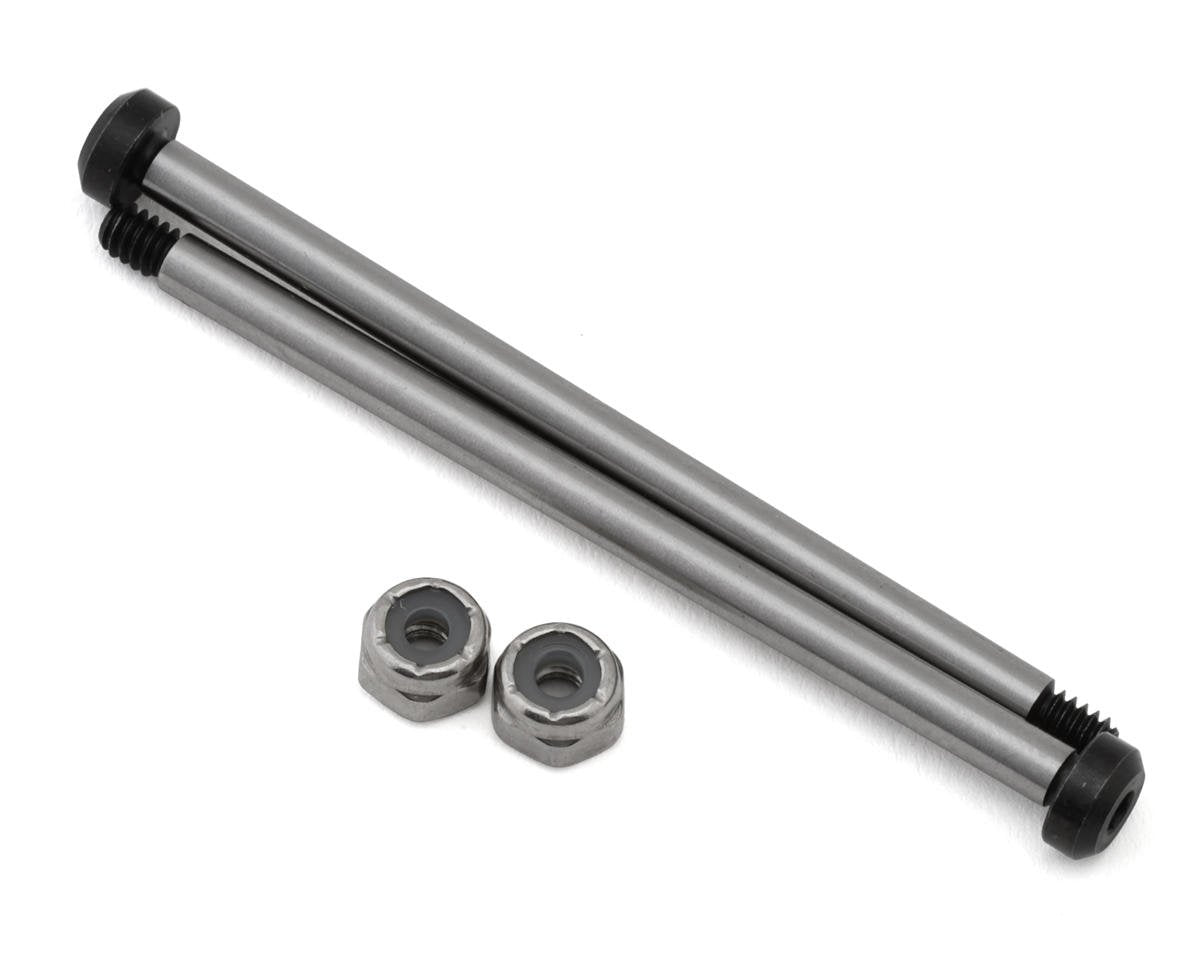 Koswork RC10 58.2mm Hardened Steel Rear Inner Hinge Pin (2) w/Lock Nuts, KOS04191-14
