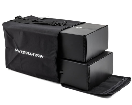 Koswork 1/10 Smart Dual Car Carrying Bag (w/2 Carrying Cases) (495×305×345mm), KOS32155CASE