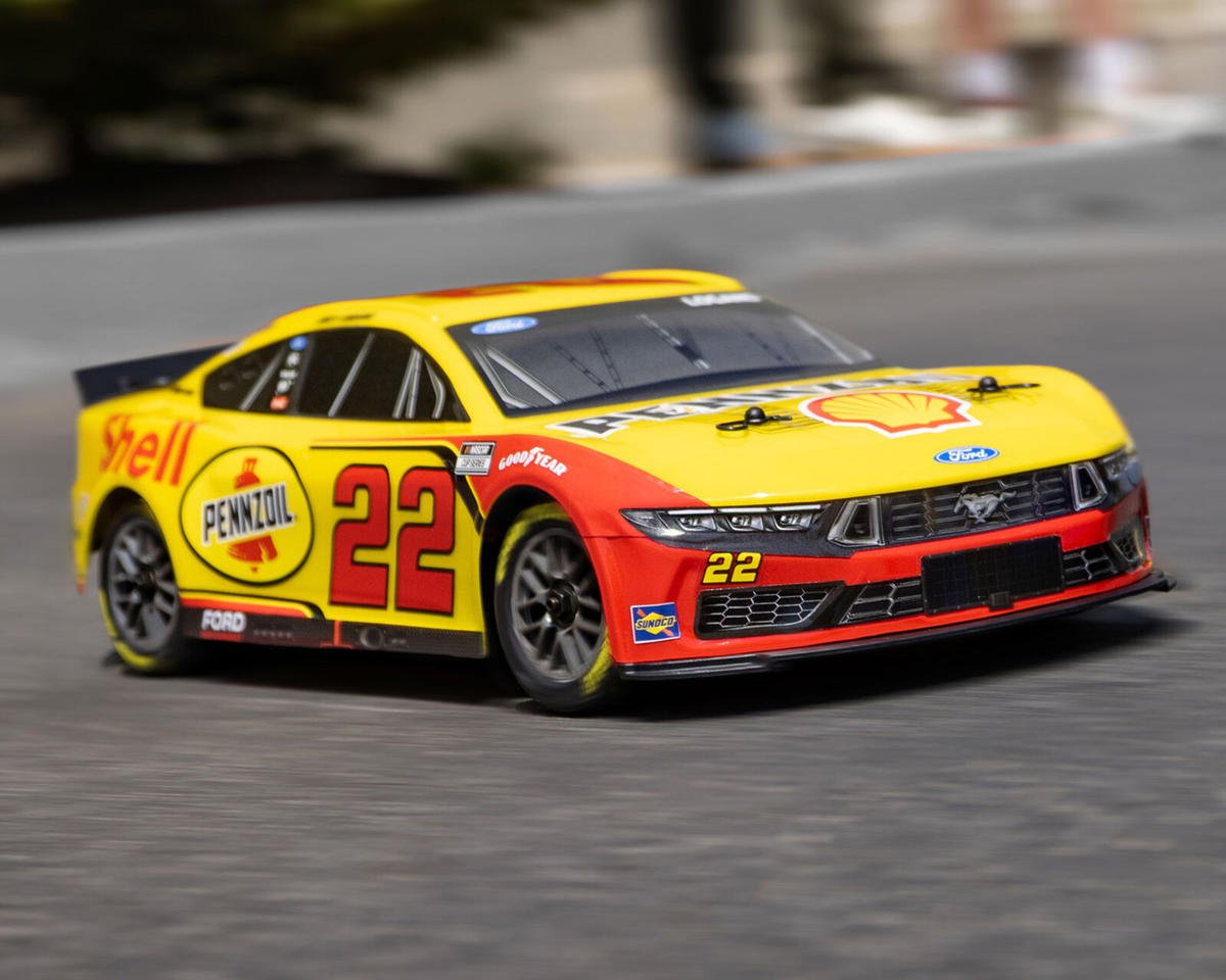 Team Losi 1/12 NASCAR #22 Shell 2025 Ford Mustang 2S AWD RTR On-Road Car - Joey Logano, LOS1122522
