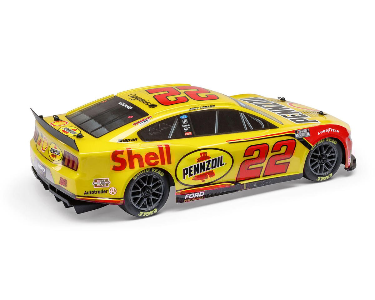 Team Losi 1/12 NASCAR #22 Shell 2025 Ford Mustang 2S AWD RTR On-Road Car - Joey Logano, LOS1122522