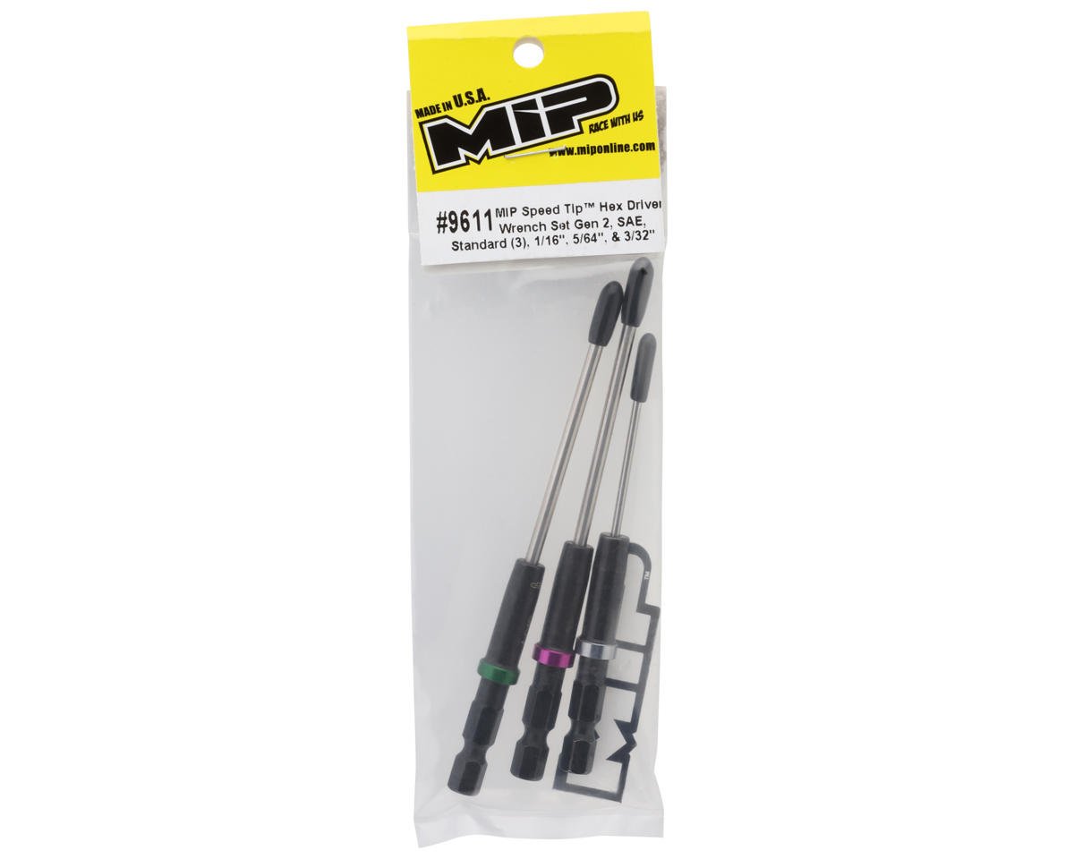 Speed Tip™ Hex Driver Wrench Set Gen 2, SAE, Standard (3), 1/16", 5/64", & 3/32", MIP-9611
