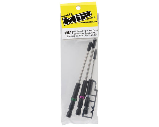 Speed Tip™ Hex Driver Wrench Set Gen 2, SAE, Standard (3), 1/16", 5/64", & 3/32", MIP-9611