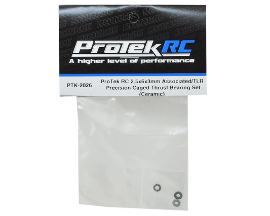 ProTek RC 2.5x6x3mm Associated/TLR Precision Caged Thrust Bearing Set (Ceramic), PTK-2026