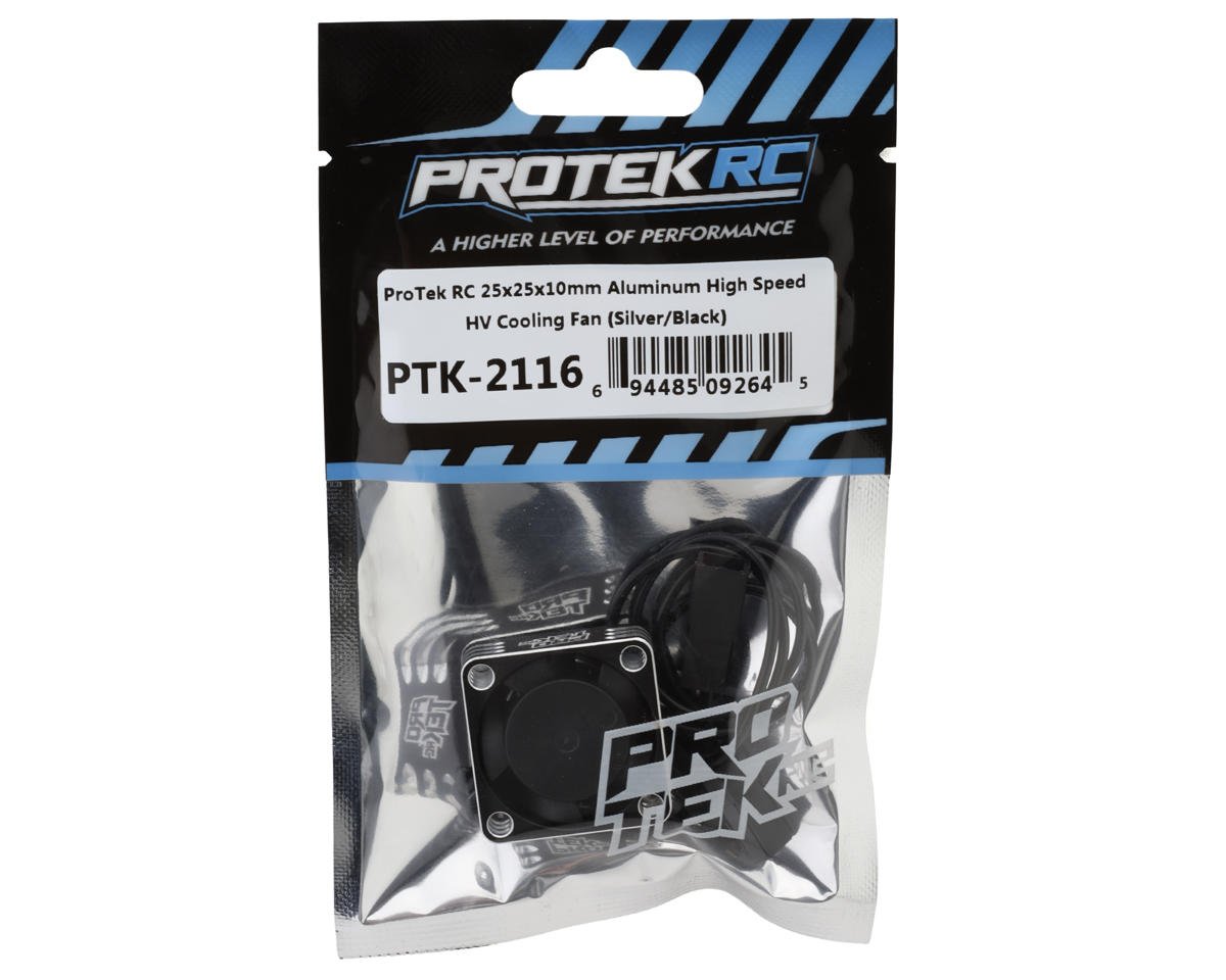 ProTek RC 25x25x10mm Aluminum High Speed HV Cooling Fan (Silver/Black), PTK-2116
