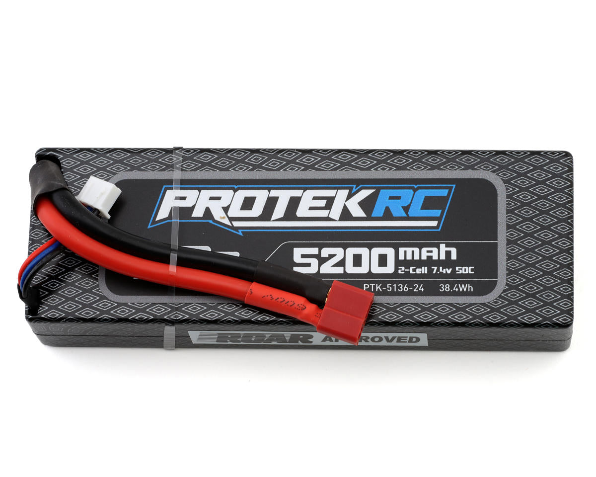 ProTek RC MUDboss 2S 50C LiPo Battery (7.4V/5200mAh) w/T-Style Conn., PTK-5136-24