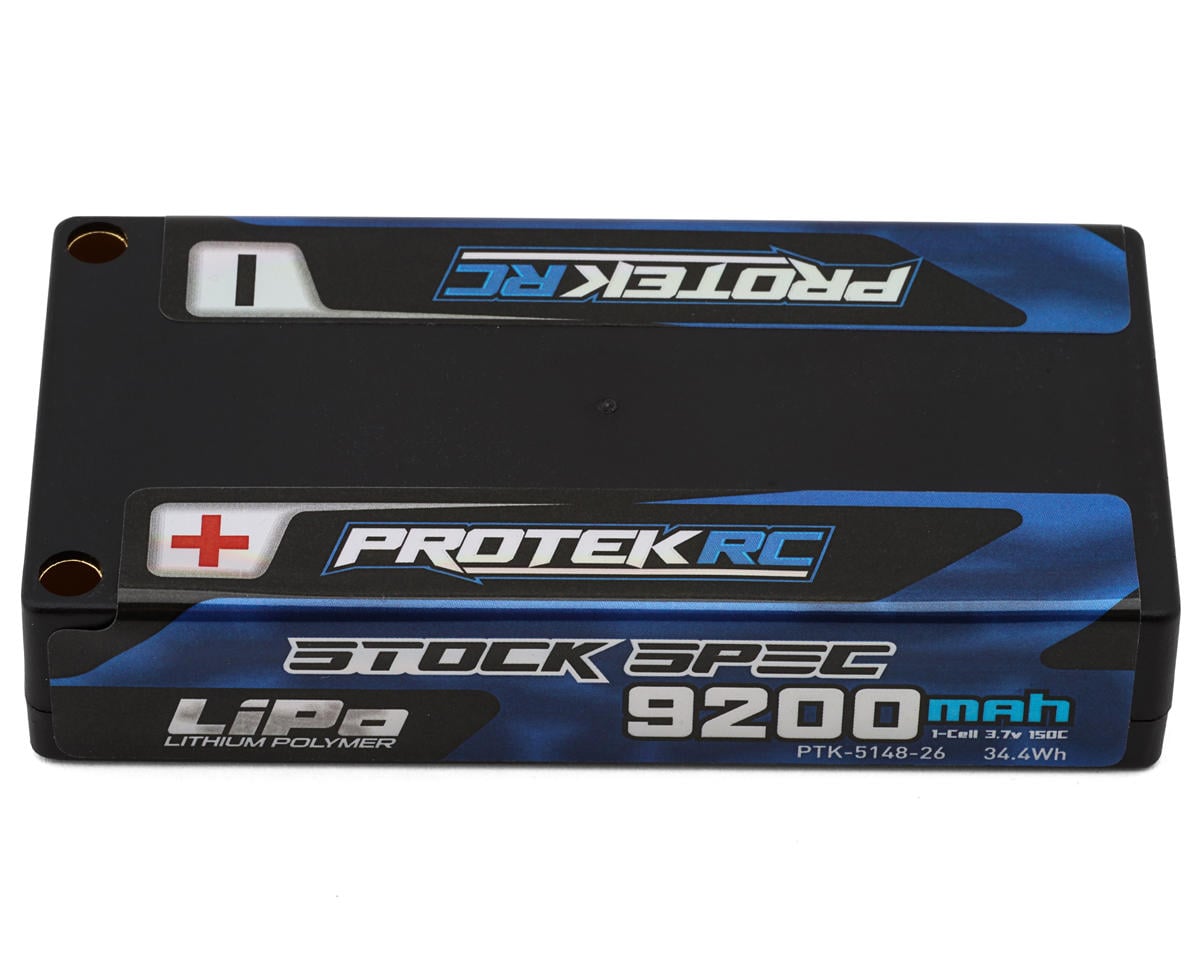 ProTek RC 1S 150C Low IR Si-Graphene "Stock Spec" Shorty LiPo Battery (3.7v/9200mah) (ROAR Pending), PTK-5148-26