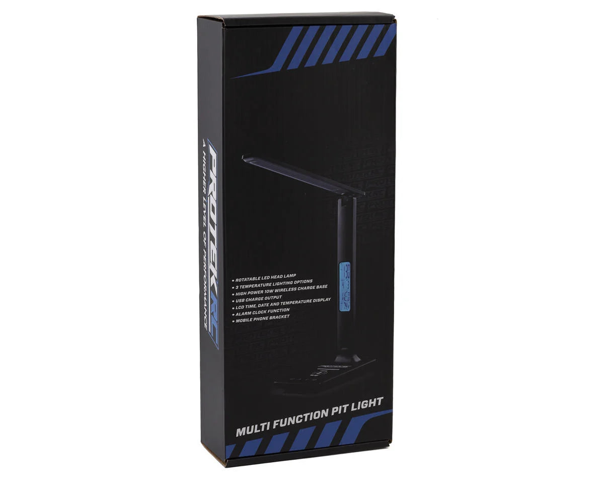 ProTek RC Multifunction LED Pit Light(w/Wireless Charge, Clock, Date & Temp), PTK-8298