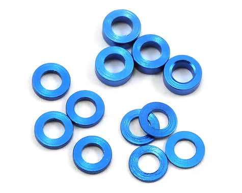 ProTek RC Aluminum Ball Stud Washer Set (12) (0.5mm, 1.0mm & 2.0mm), PTK-8370