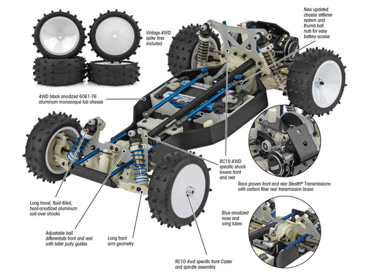 RC10 4WD Team Car Kit, ASC-6046