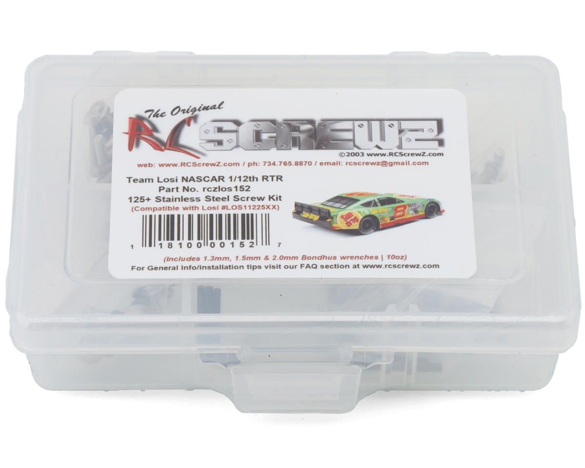 Losi Nascar Stainless Steel Screws Kit, RCZLOS152