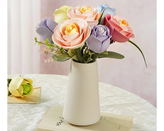 Robotime Rose DIY Miniature 3D Plastic Model Kit (Lavender), ROEAD022
