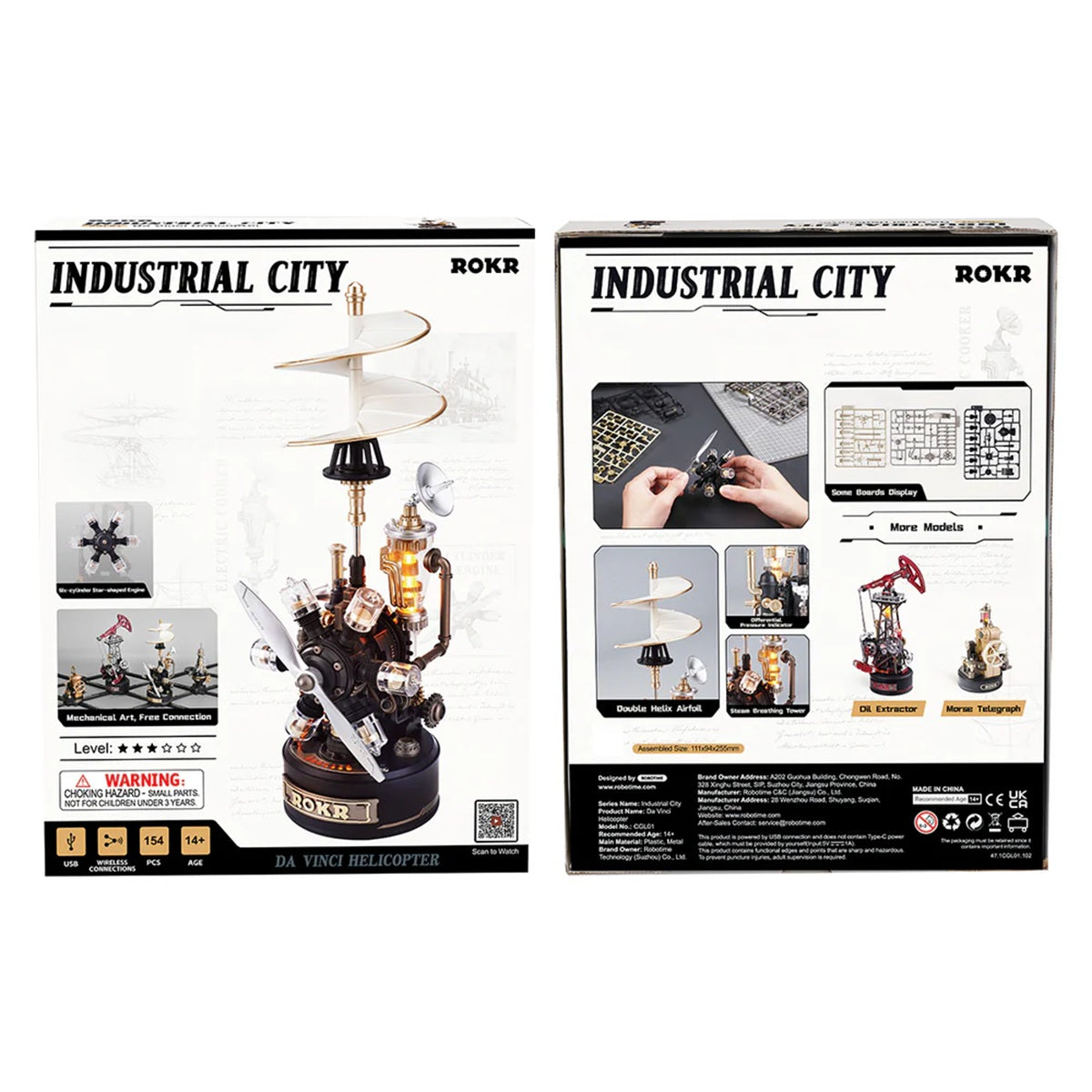 ROKR Leonardo da Vinci's Helicopter Mechanical 3D Puzzle, ROECGL01