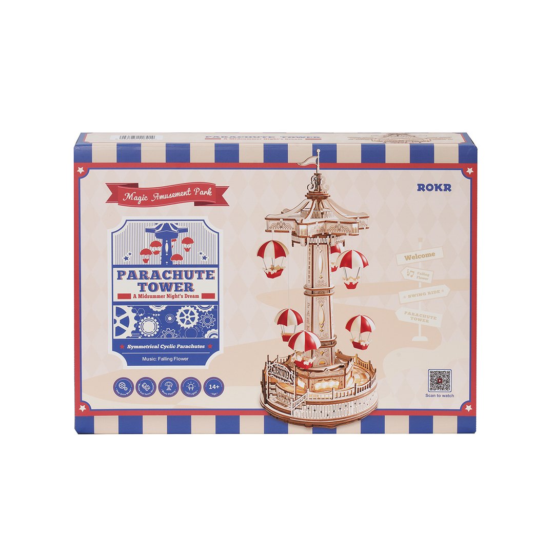Rokr Parachute Tower DIY Music Box 3D Puzzle, ROEEA01