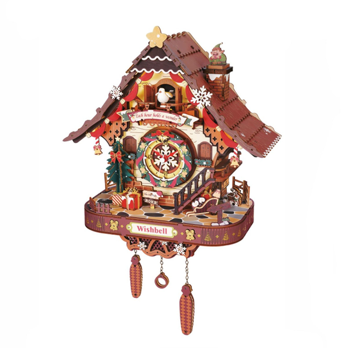 Robotime ROKR Christmas Cuckoo Clock, ROELCB01