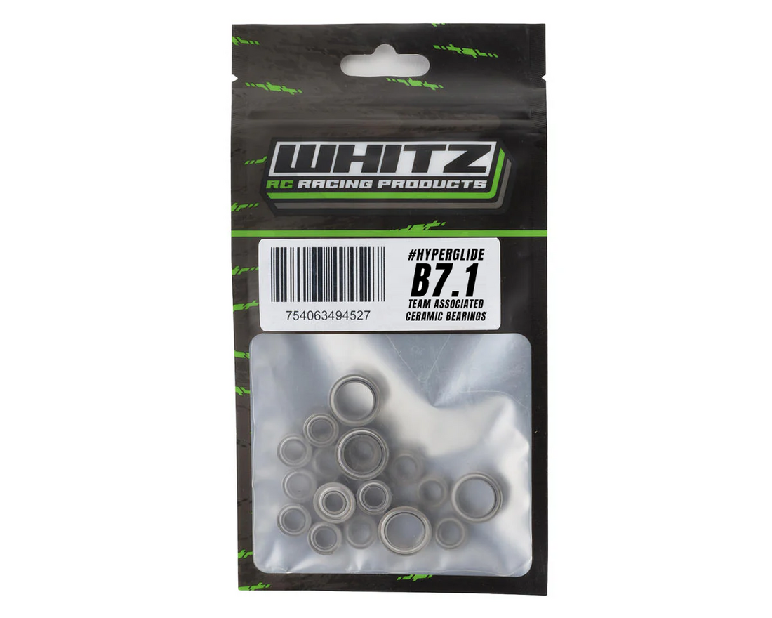 Whitz Racing Products RC10 B7.1/B7.1D Hyperglide Full Ceramic Bearing Kit, WRP-AEB71-HGFK