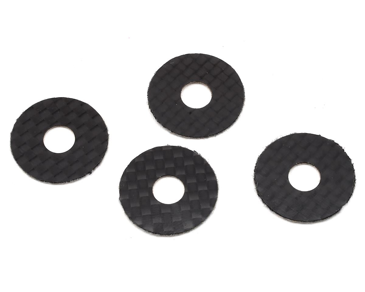 1UP Racing Carbon Fiber Body Washers, fits 6mm Body Posts, 1UP10401