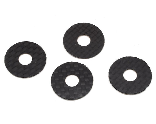 1UP Racing Carbon Fiber Body Washers, fits 6mm Body Posts, 1UP10401