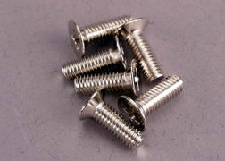 Screws, 4x12mm countersunk machine (100-degree) (6) TRA-2548