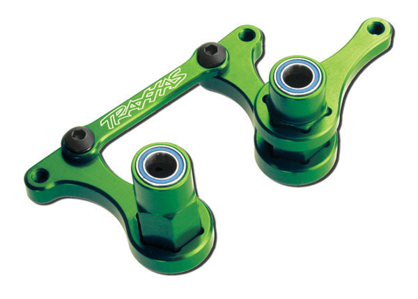 Steering bellcranks, drag link (6061-T6 aluminum)/ 5x8mm ball bearings (4)/ hardware (assembled)