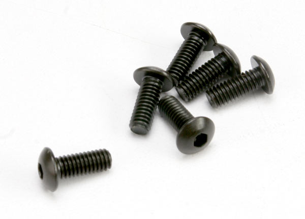 Screws, 4x10mm button-head machine (hex drive) (6) TRA-3936