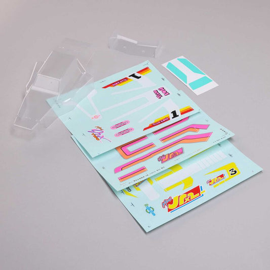 Team Losi Body & Wing, Clear: Mini JRX2