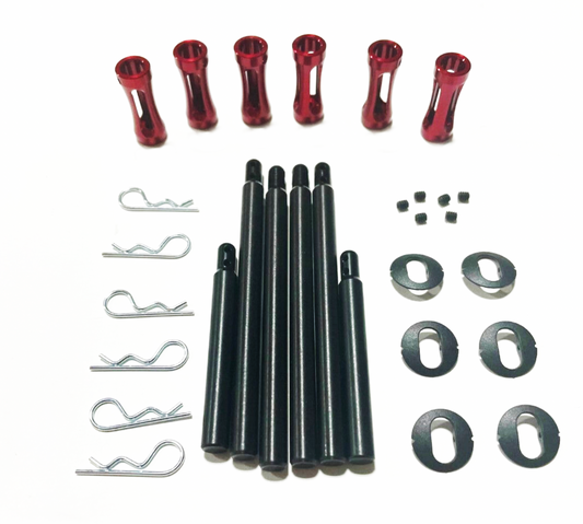 Dirt Oval Body Post Kit (6) Red GFR-1040RE