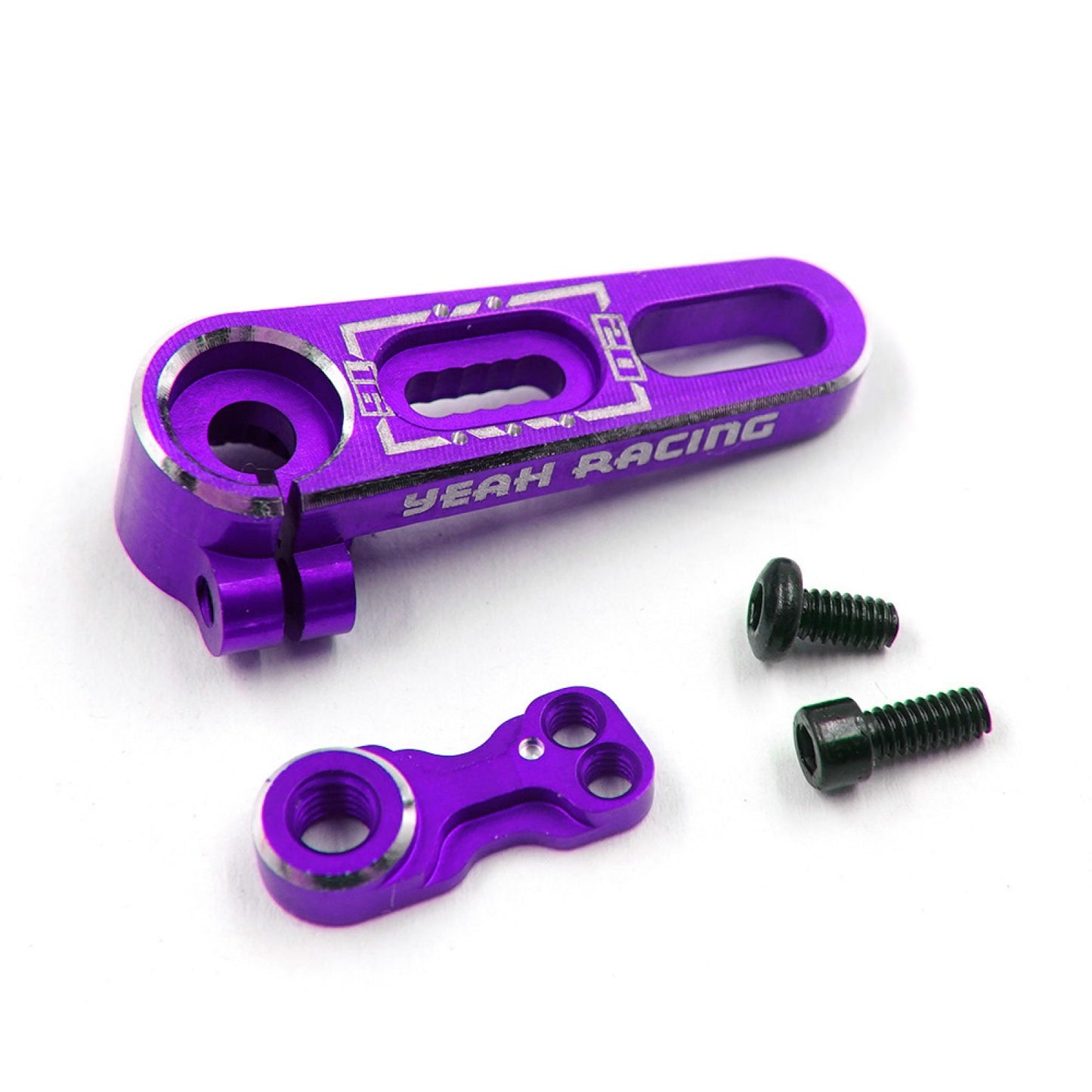 Yeah Racing 25T Aluminum 7075 Adjustable Servo Horn 15.5mm to 20mm (0.5mm step) Blue, YA-0737BU