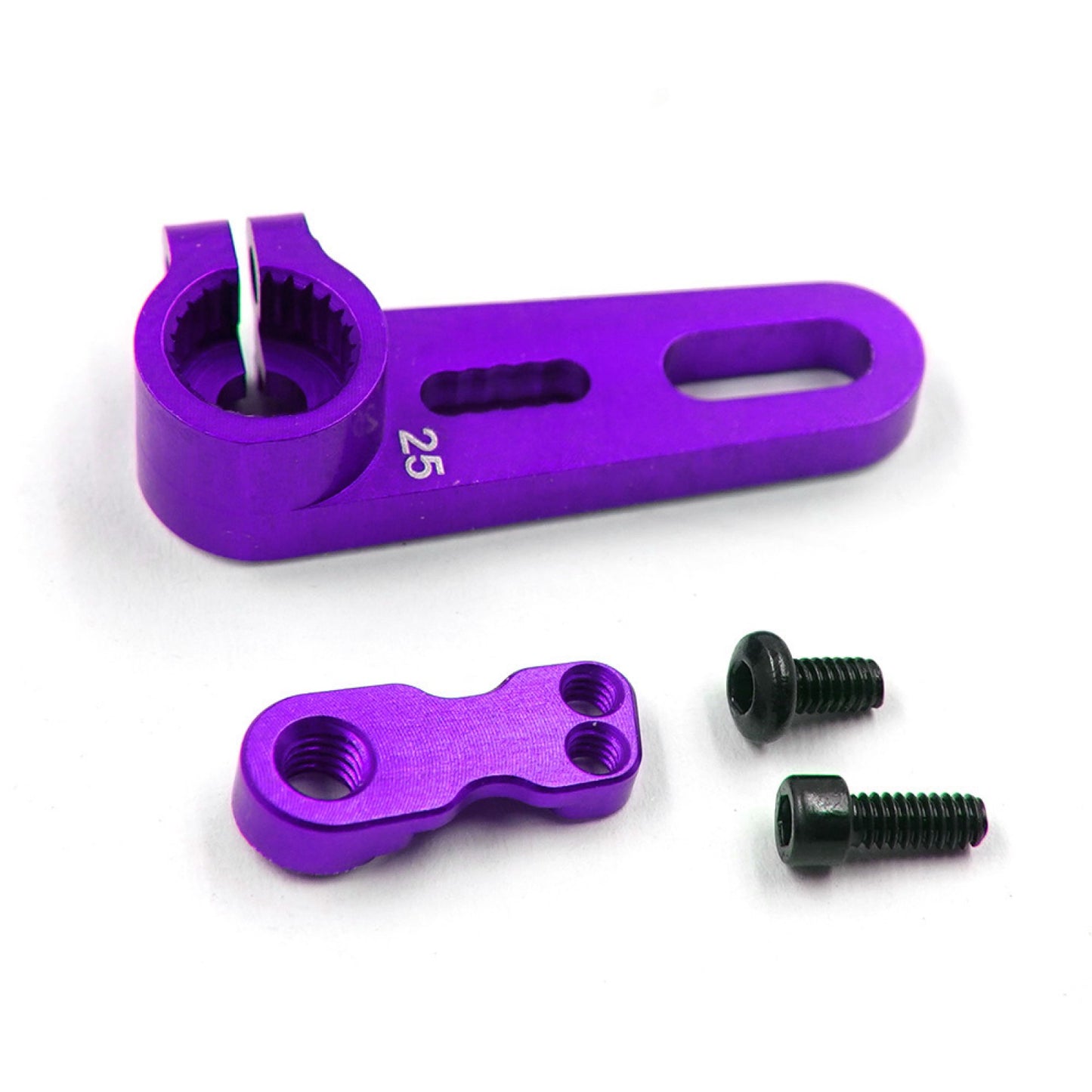Yeah Racing 25T Aluminum 7075 Adjustable Servo Horn 15.5mm to 20mm (0.5mm step) Blue, YA-0737BU