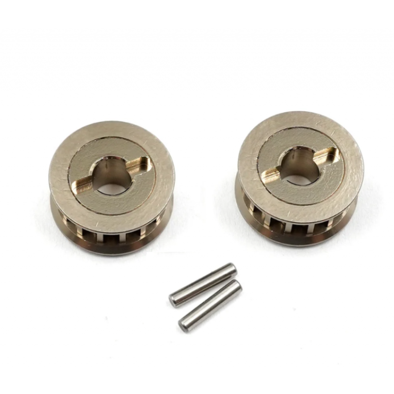 Yeah Racing Aluminum Pulley 2pcs For Yokomo 870C Super Dog Fighter YZ10 2023 YZ-W91, YKDF-004GM