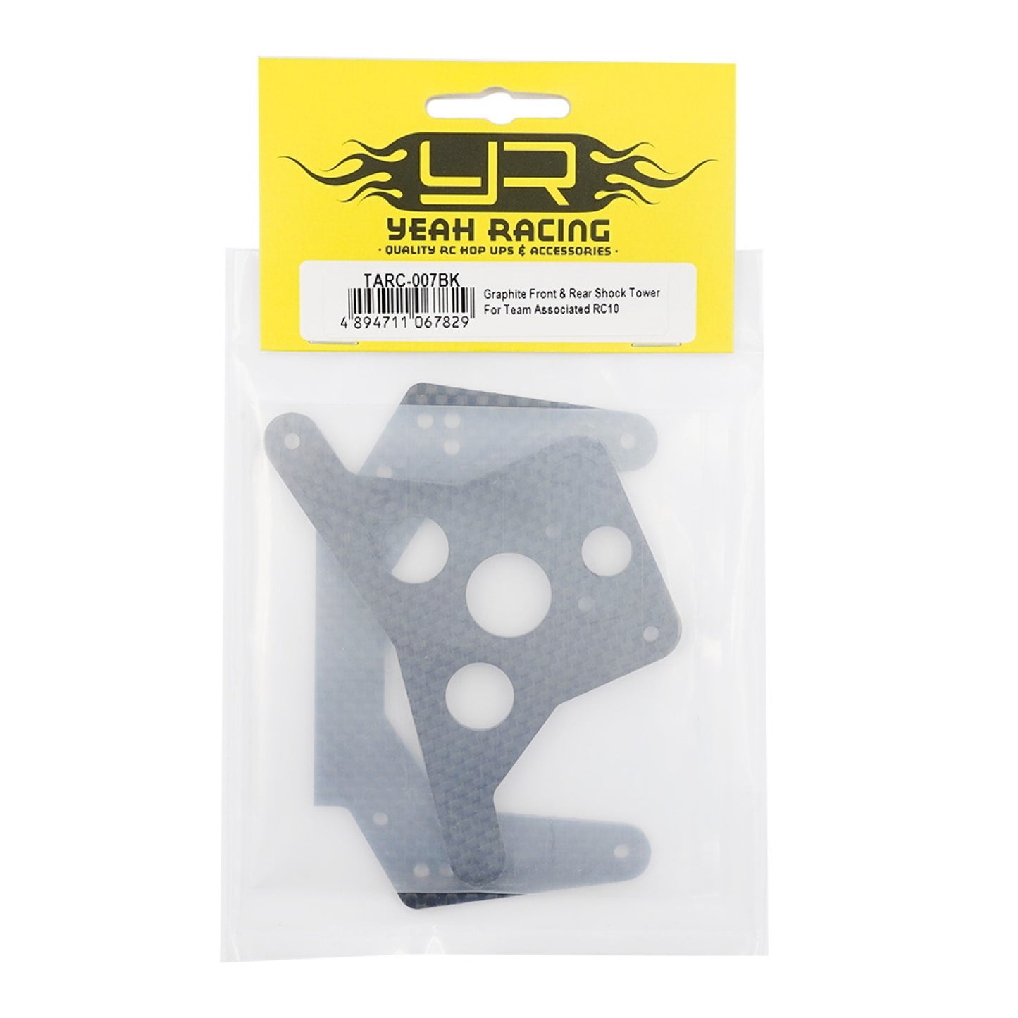 Yeah Racing Graphite Front & Rear Shock Tower For Team Associated RC10, TARC-007BK