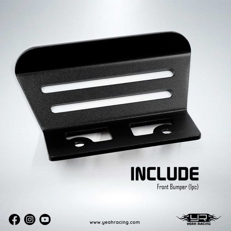 Yeah Racing Aluminum Front Bumper For Yokomo 870C Super Dog Fighter, YKDF-009BK